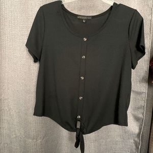 Black button up short sleeve